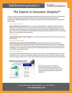 TABS Marketing Analytics™ Product Sheet